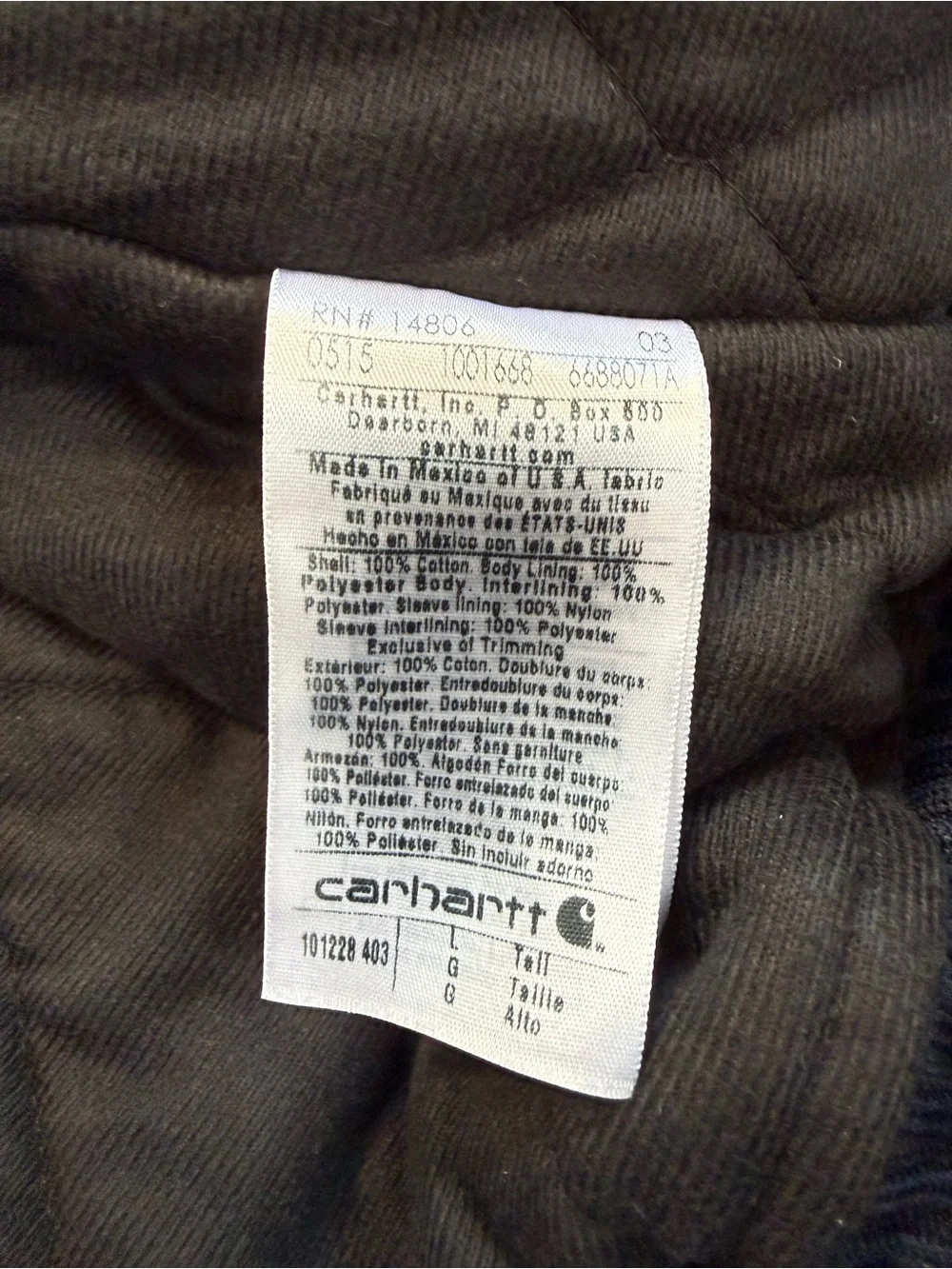 Carhartt Bankston Sandstone Duck Bomber Jacket in Midnight (Navy) 101228-403